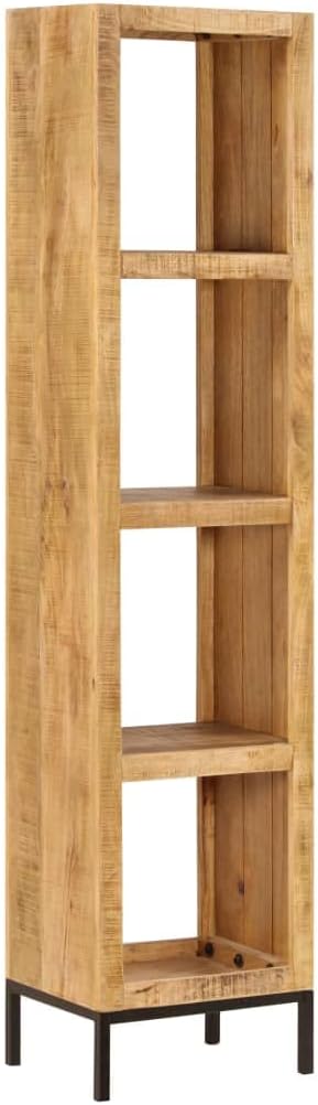 Solid Mango Wood Bookshelf with 4 Compartments Z991
