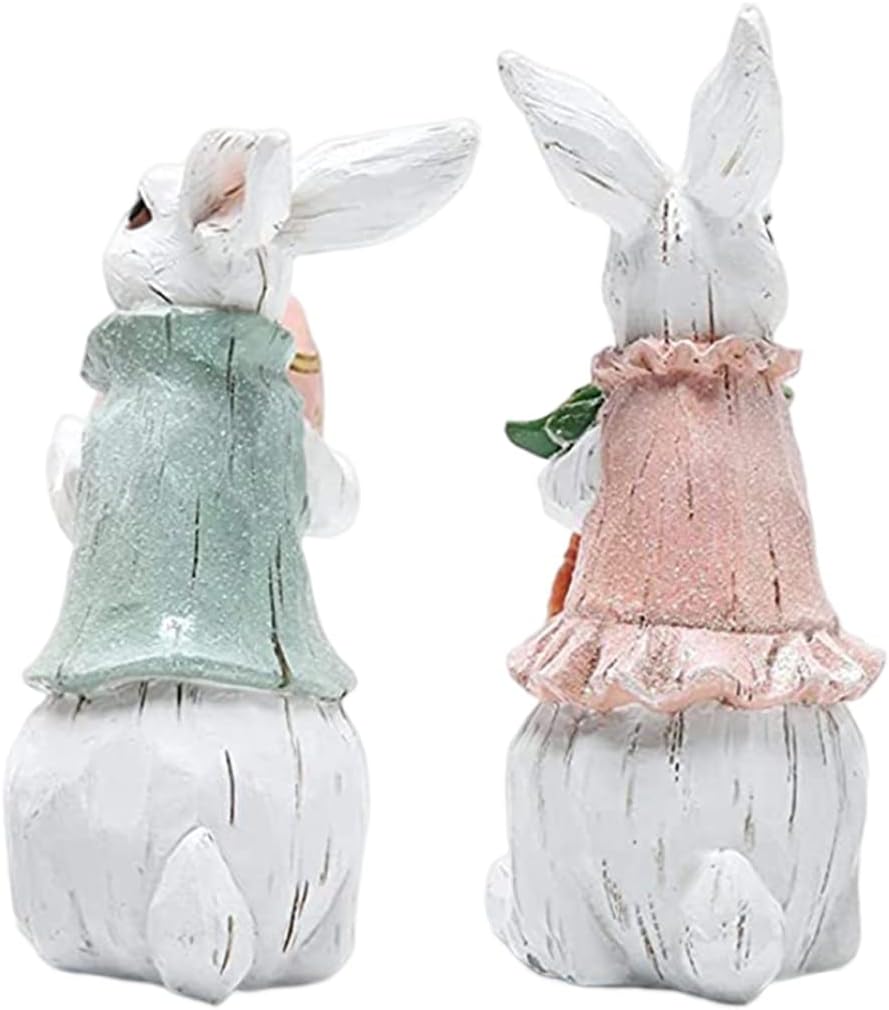 Easter Resin Rabbit Statue Bunny Figurine D40920