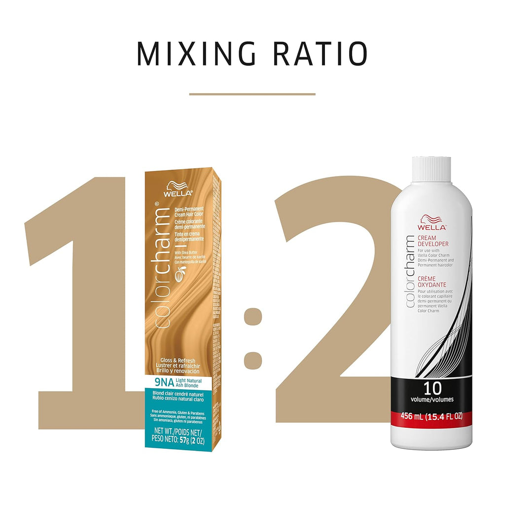 9NA Light Natural Ash Blonde Demi Permanent Hair Color with 10 Vol. Developer Z889