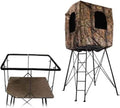 12' Quad Pod Steel Hunting Outdoor Platform with 360-degree Padded Shooting Rail F367