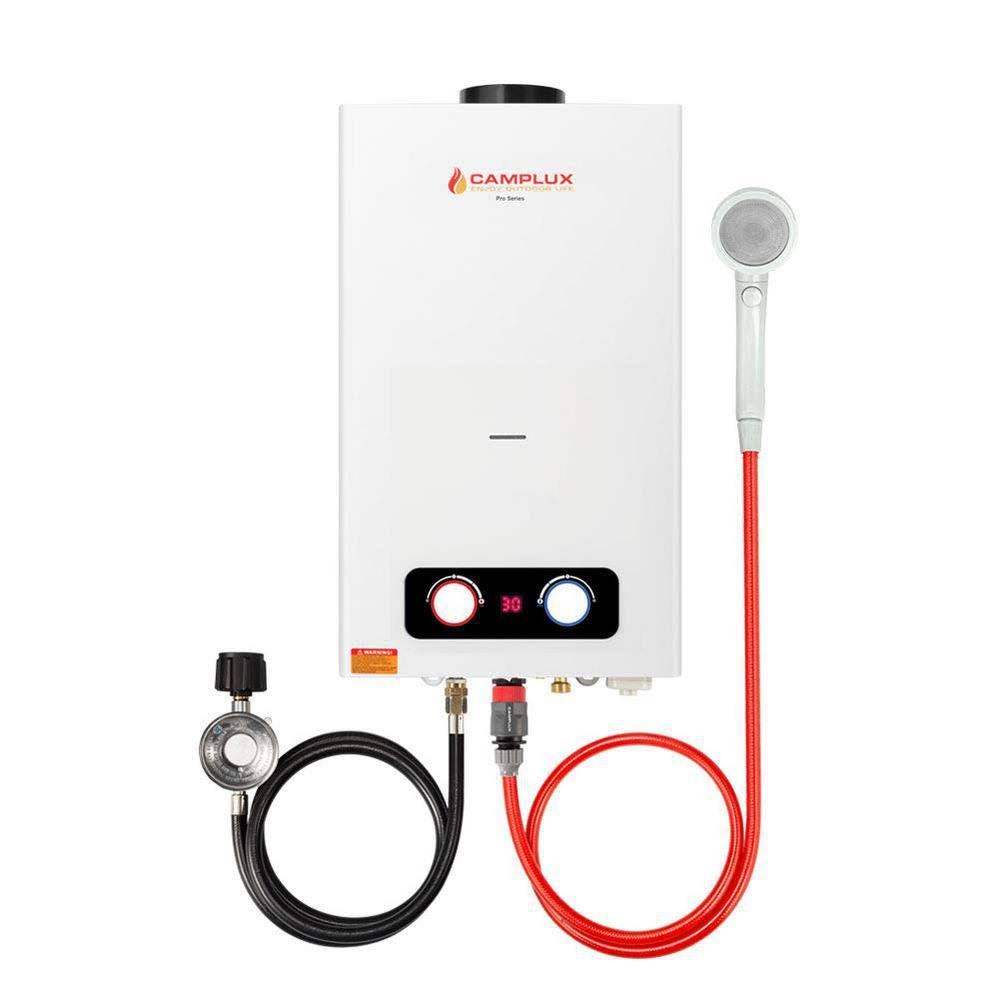 2.64 GPM 10 in. L Outdoor Liquid Propane Portable Tankless Water Heater U365196