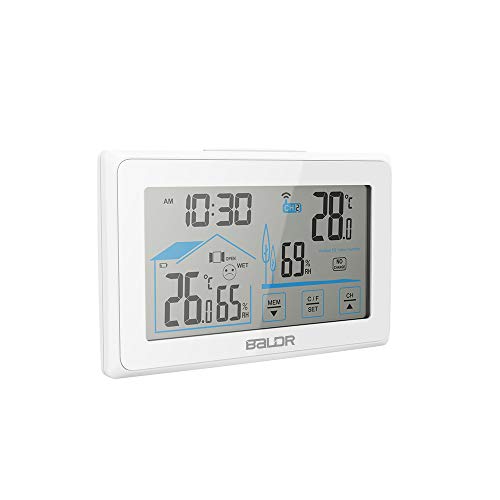 Wireless Indoor/Outdoor Thermometer Hygrometer with Touch Screen Digital Weather Station E97201