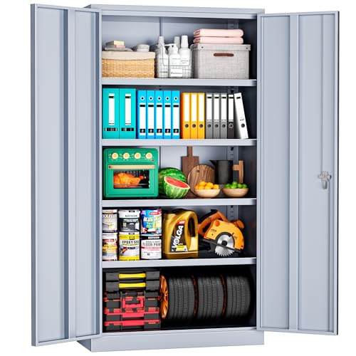 Black Steel Lockable Storage Cabinet O76382
