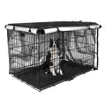 Navy Blue Waterproof Dog Crate Cover with Air Vent Window F567