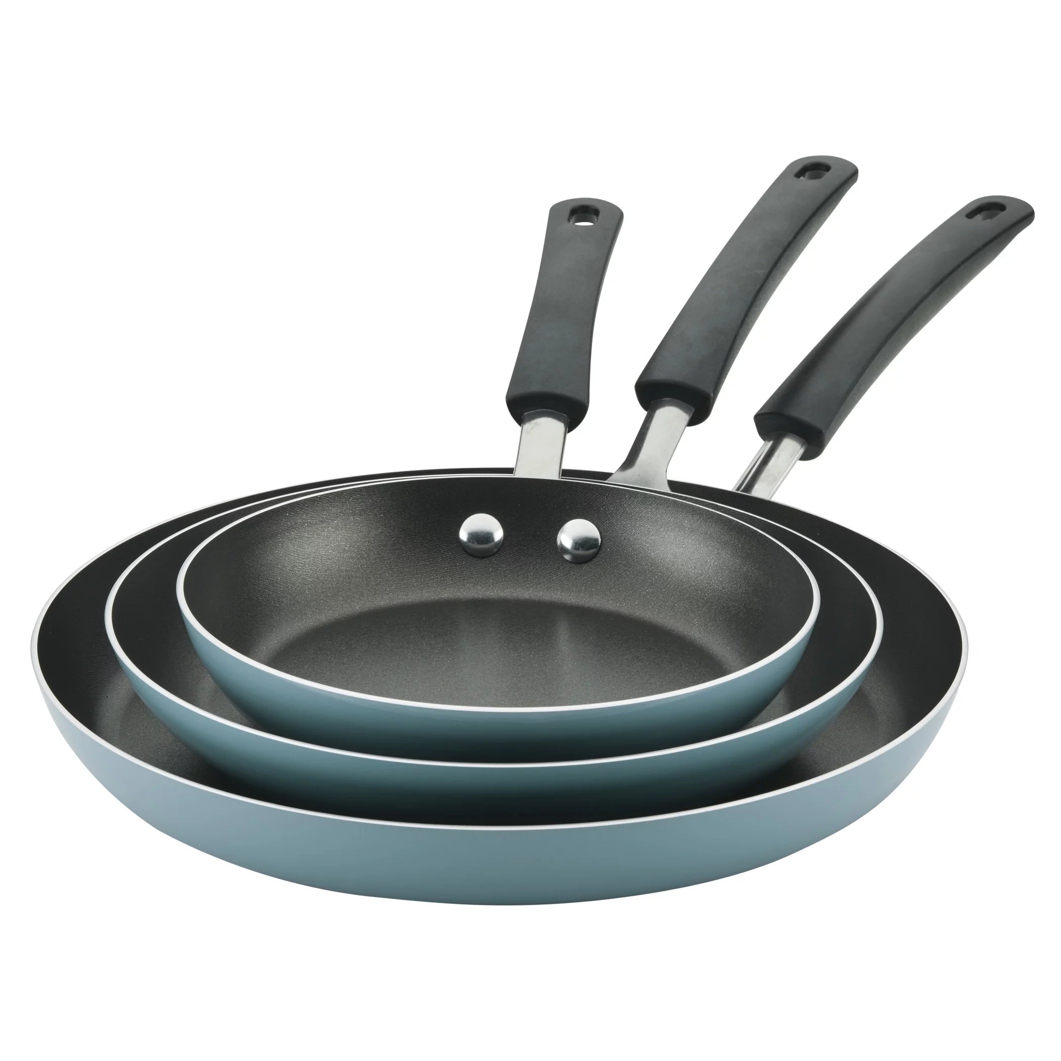 3 Piece Nonstick Aluminum Frying Pan Set, Aqua K57860