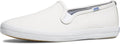 White Leather Slip on Sneaker O703