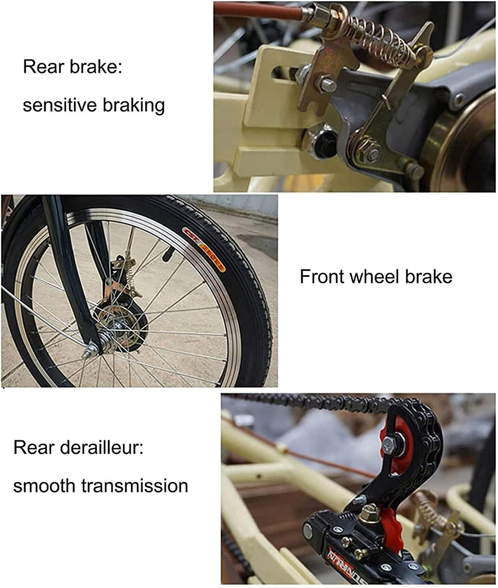 20 Inch Single Speed 3 Wheel Adult Tricycle with Shopping Basket P76982