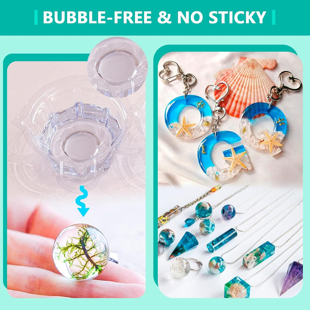 UV Resin Kit with Light, Crystal Clear Hard Resin Sunlight Curing UV Resin D84535