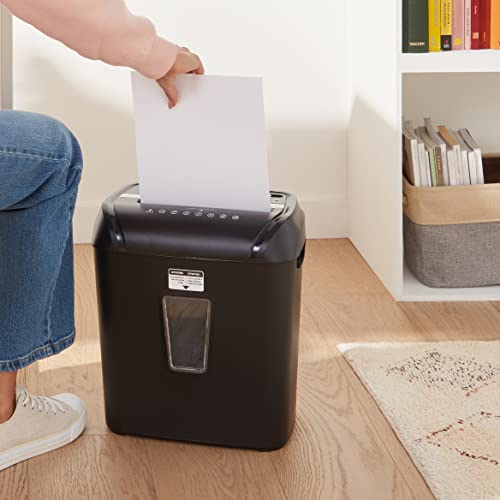 12 Sheet Cross Cut Paper Shredder with 4.8 Gallon Bin, Black J268