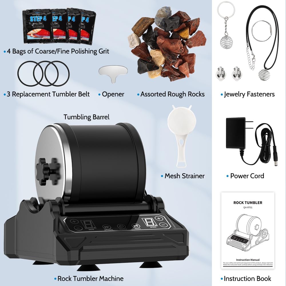 2.5lbs Rock Tumbler Kit with LCD Display Z820383