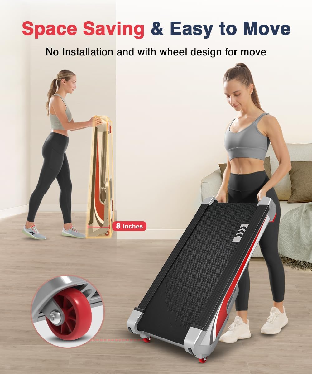 Walking Pad Treadmill with 6% Incline, 350+ lb Capacity W65267