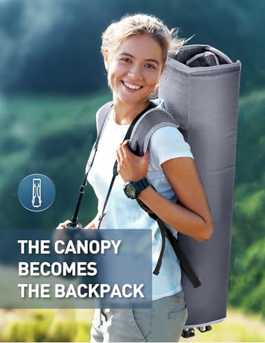 Folding Camping Chair with Canopy and Cup Holder T82380