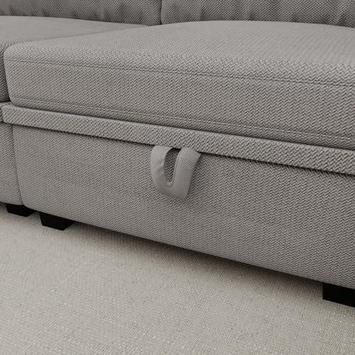 Navy U Shaped Sectional Sofa with Storage N169