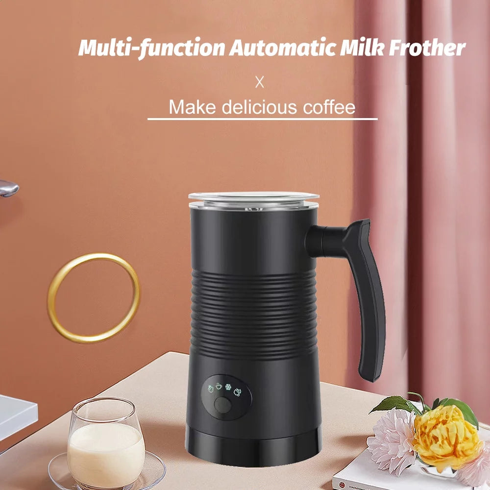 Milk Frother 4 in 1 400W Detachable Non-Stick Interior 11.84oz Electric Automatic Milk Frother A616