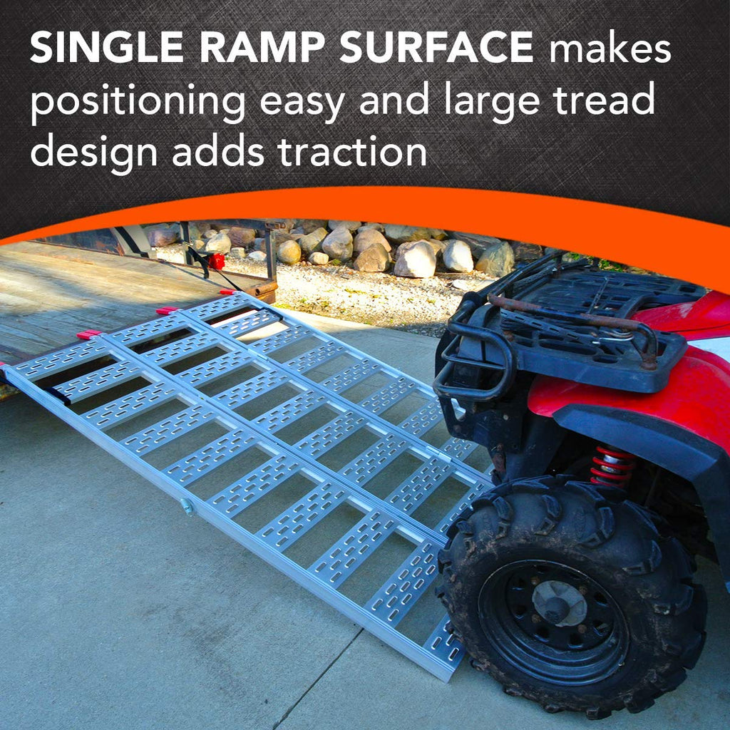 Aluminum Tri-Fold Ramp with Treads, 1,500 lb. Capacity, 50” W x 76” L Q5178