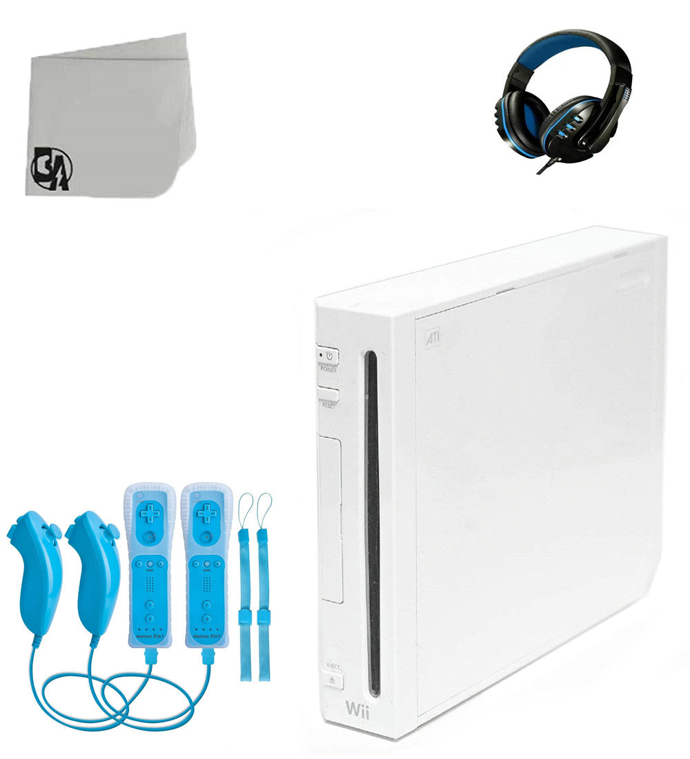 White Gaming Console With 2 Waterblue Gaming Controller + Head Set X270483