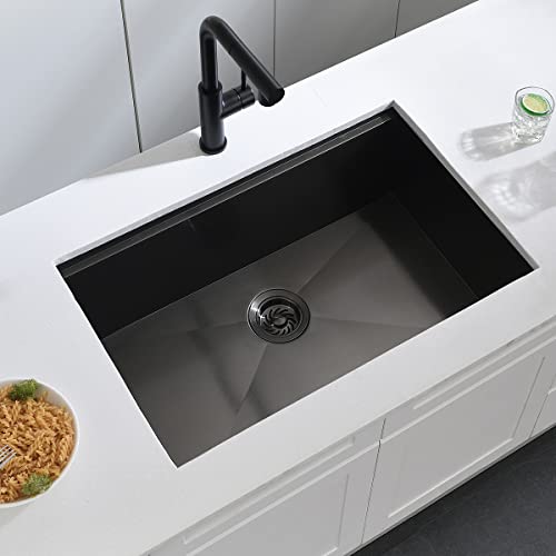30 Inch Black Undermount Workstation Kitchen Sink H6742
