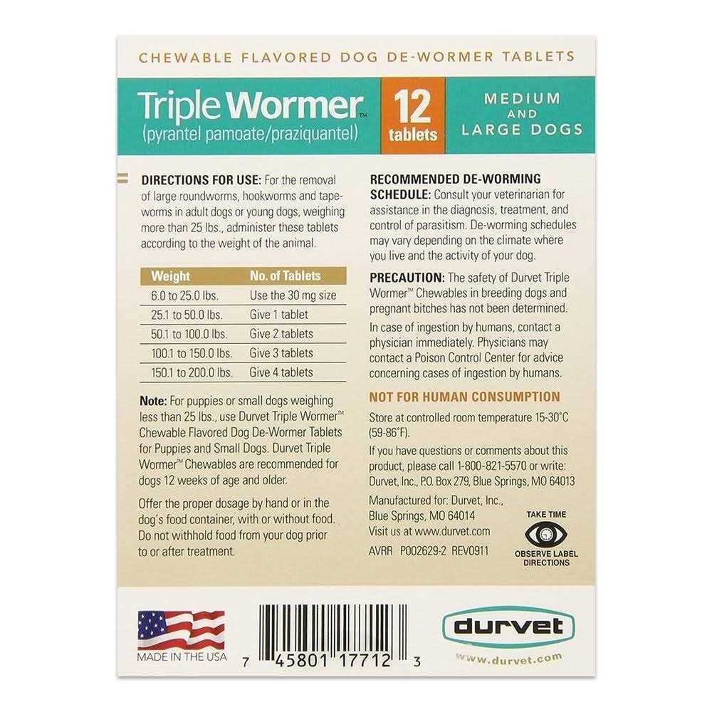 Triple Wormer for Medium & Large Dogs X3214