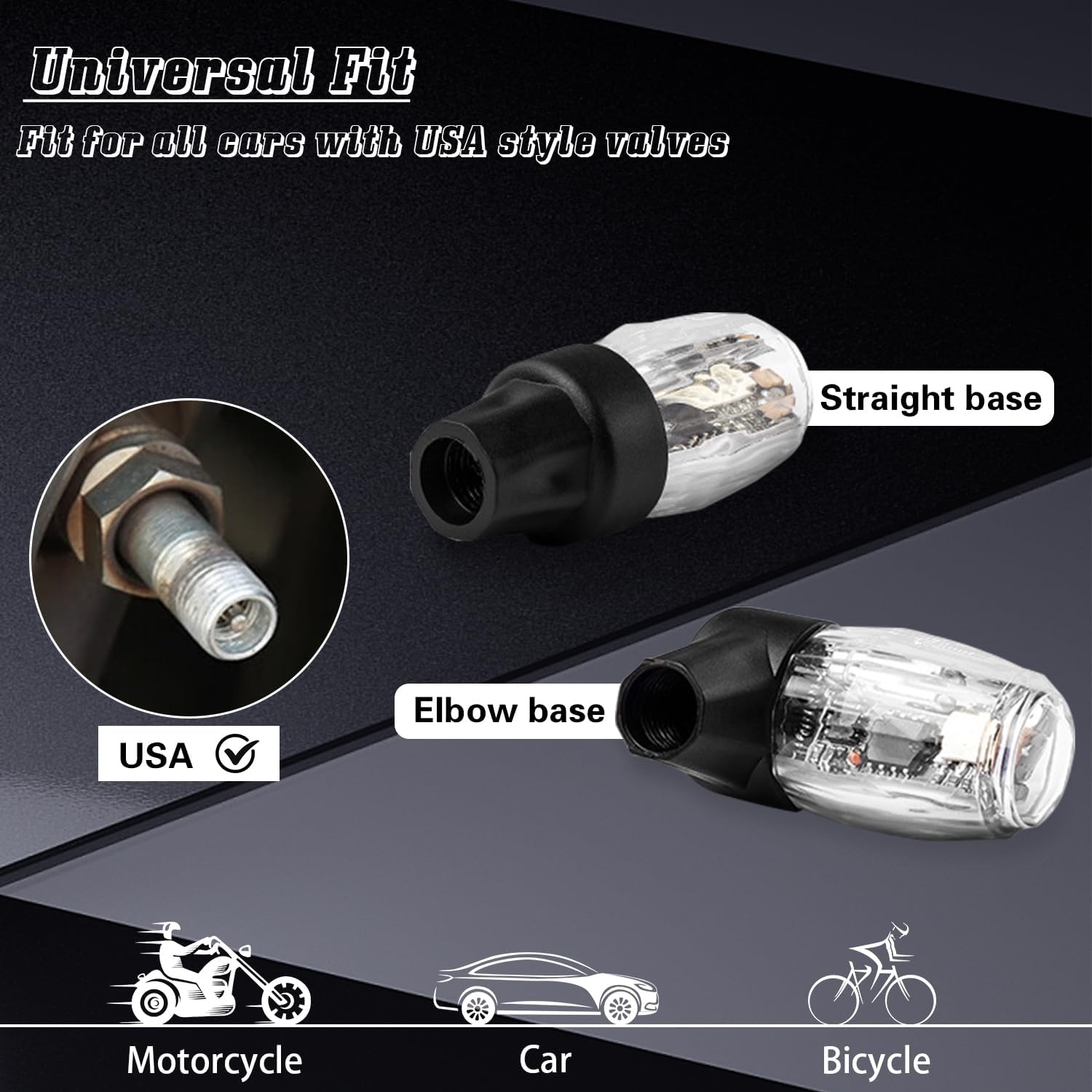 4 PCS Tire Valve Light LED Wheel Lights P141668