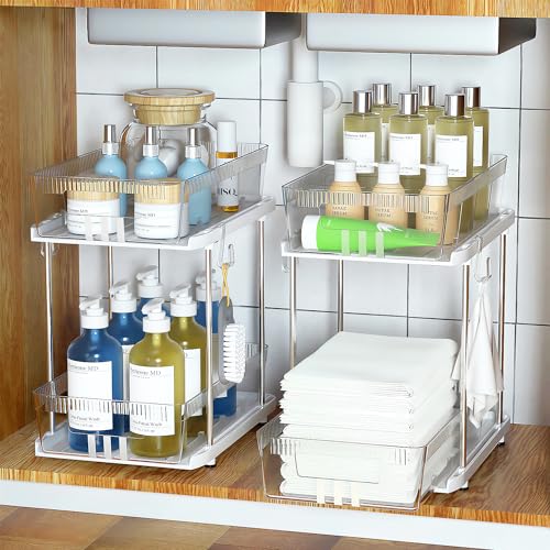 2 Tier Clear Acrylic Under Sink Organizer R4320