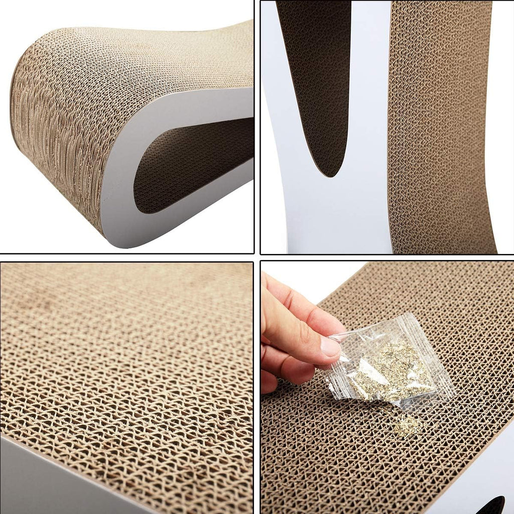 Grey Cardboard Cat Scratcher Lounge O778866
