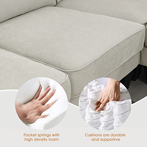 7 Seat Modular Sectional Sofa with 3 Pillows Y387731