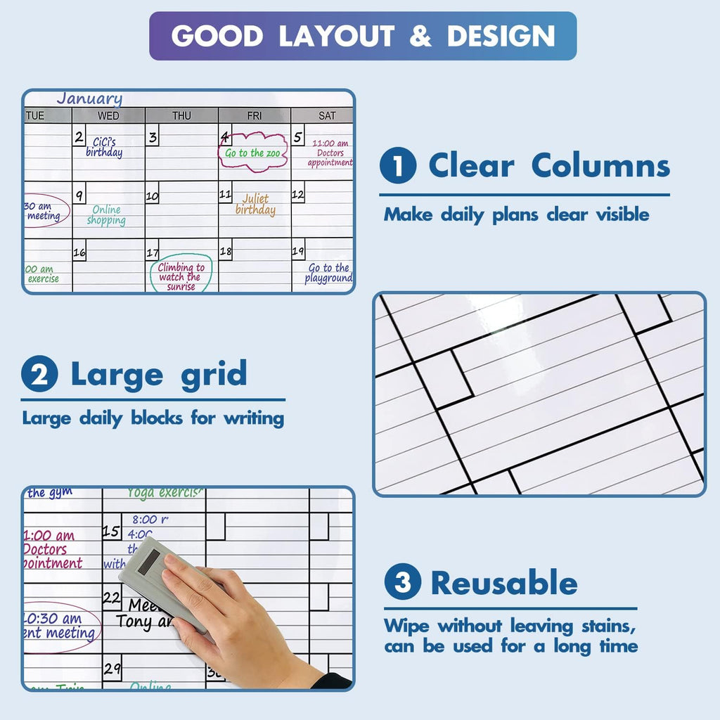 38" x 50" Laminated Wall Calendar K685025