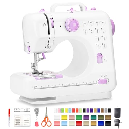 Mini Sewing Machine with 12 Built-in Stitches and Foot Pedal C726