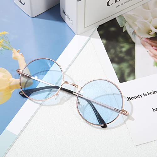 3PCS Hippie Costume Set with Headband Necklace Sunglasses D9955