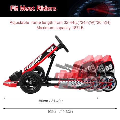 Red Electric Go Kart with 350w Motor M689