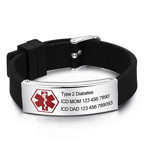 Silicone Medical ID Bracelet H141