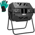 Black 43 Gallon Dual Rotating Compost Bin B792335