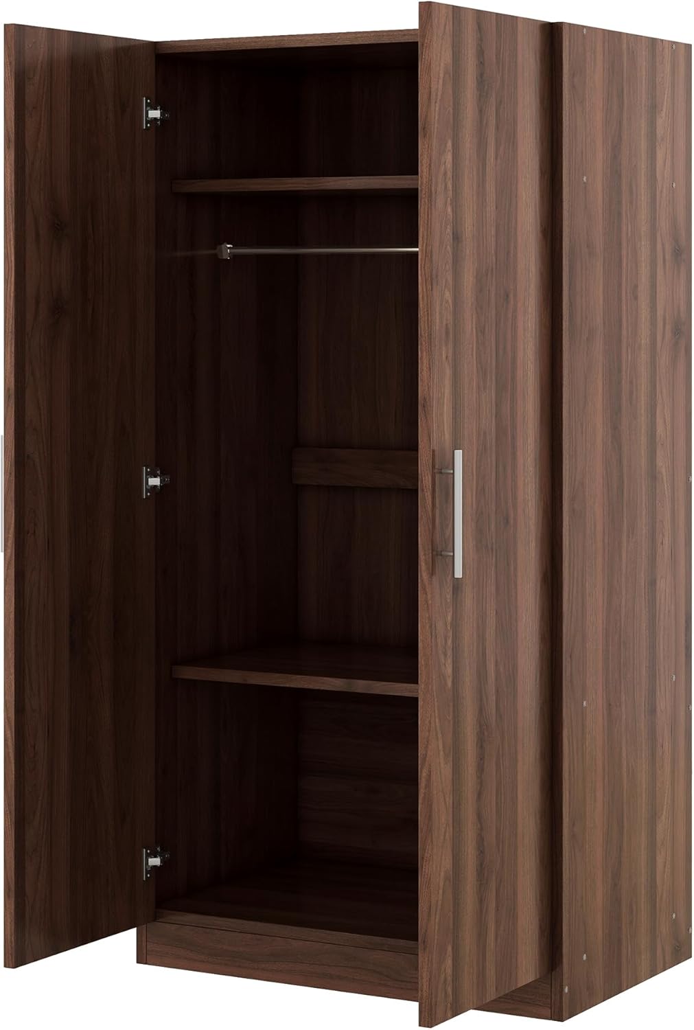 2-Door Wooden Wardrobe Armoire with 3 Storage Shelves R2876
