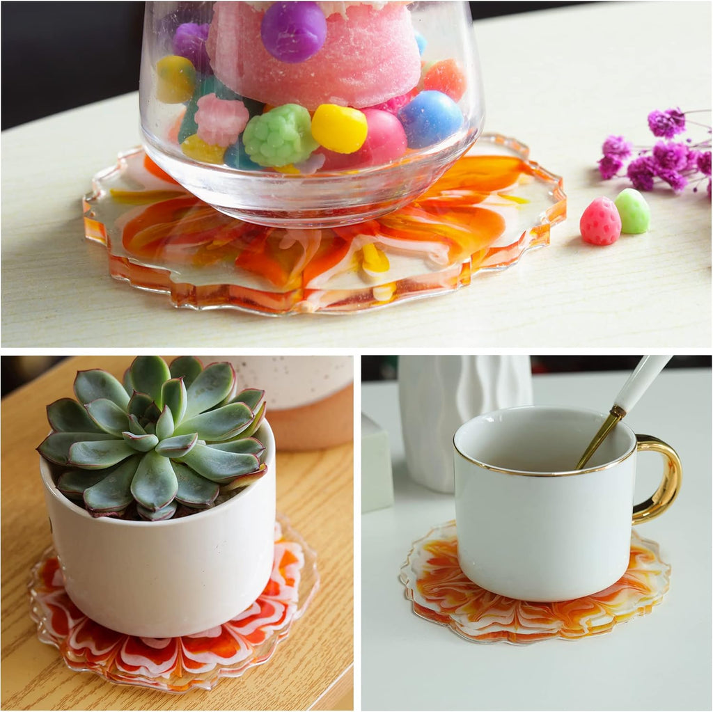 4 Pcs Silicone Coaster Molds S537