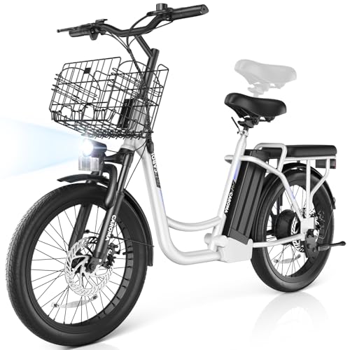 1200W Electric Scooter with Seat, 20" Fat Tire, 48V Removable Battery L197