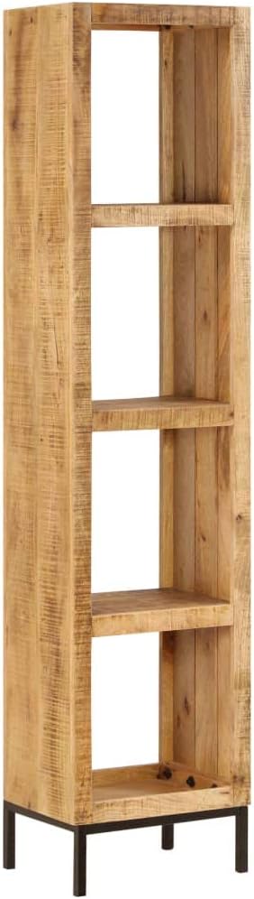Solid Mango Wood Bookshelf with 4 Compartments Z991