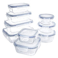 9 Pack Glass Food Storage Containers with Lids F52583