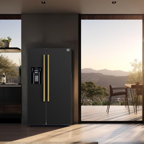 Stainless Steel 36 Inch Side-by-Side Refrigerator and Freezer with 20 Cubic Ft. Capacity D734