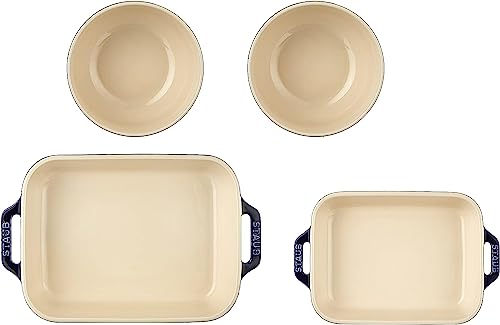4-pc Ceramic Baking Dish and Bowl Set B960