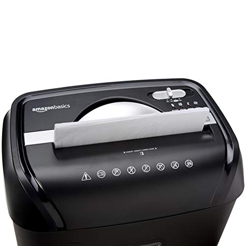 12 Sheet Cross Cut Paper Shredder with 4.8 Gallon Bin, Black J268