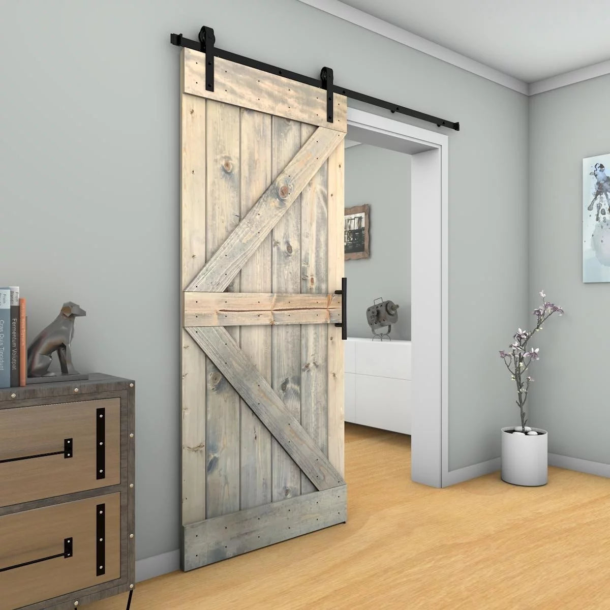 Grey Cashmere 36X84 Barn Door L37637