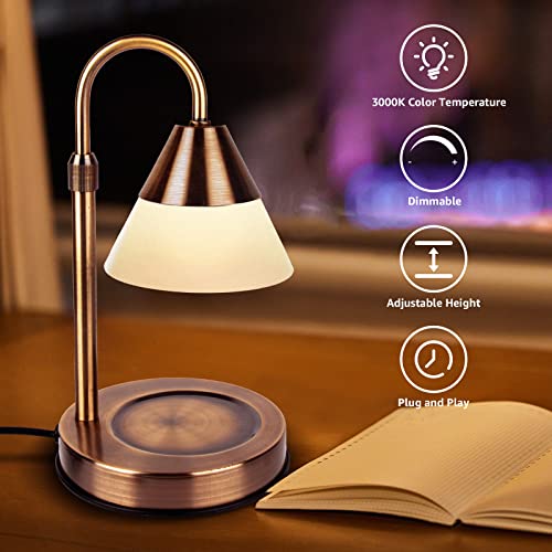 Rose Gold Electric Candle Warmer Lamp with Timer D5017