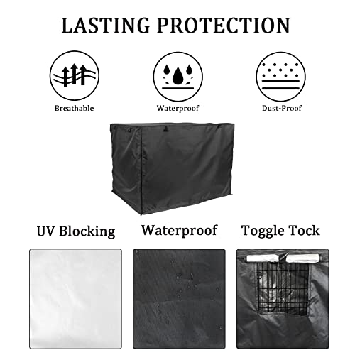 Navy Blue Waterproof Dog Crate Cover with Air Vent Window F567