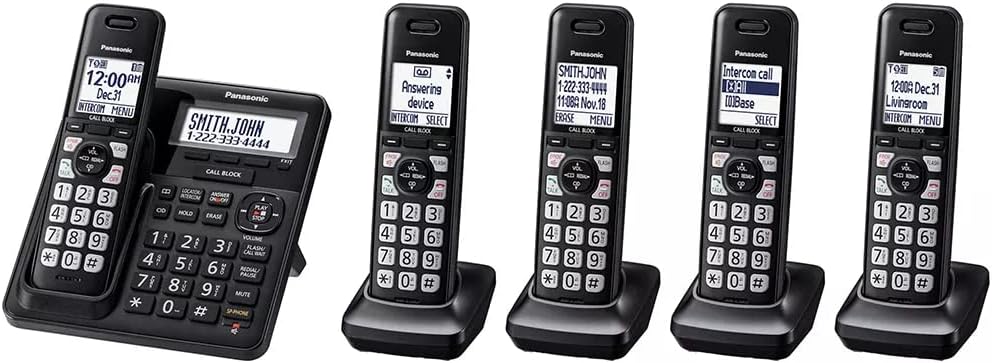DECT 6.0 Cordless Phone with Answering Machine 5-Handset L73572