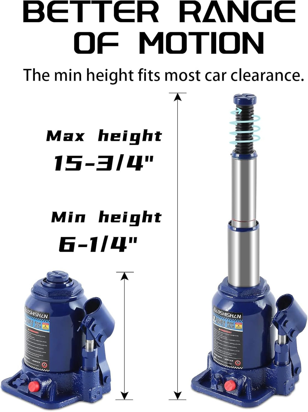 3 Ton Double Ram Bottle Jack with Carrying Case D149640