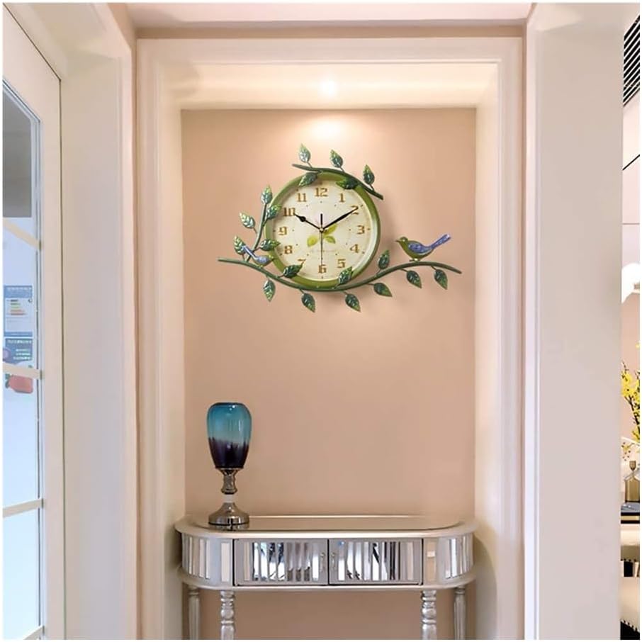 Vintage Garden Creative Mute Bird Styling Wall Clock W8303