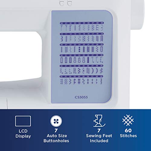 60 Built-in Stitches Computerized Sewing Machine with LCD Display E5390