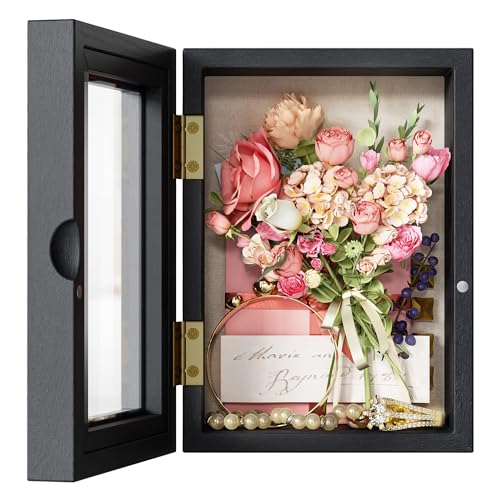 Black 11x11 Shadow Box Frame with Glass Door N58045