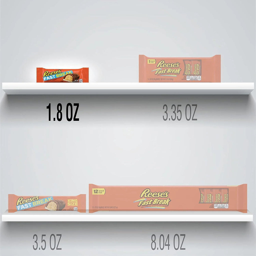 6 pack 1.8 oz Peanut Butter Nougat Candy Bars Y483862