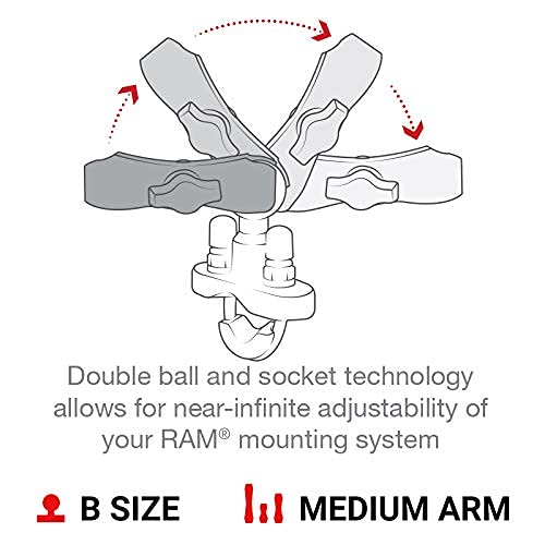 Medium Arm Phone Mount with Handlebar U-Bolt Base V67308